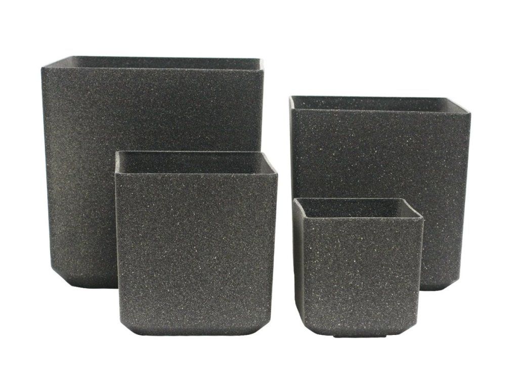 Odolný kvetináč G21 Industrial Block so vzhľadom betónu