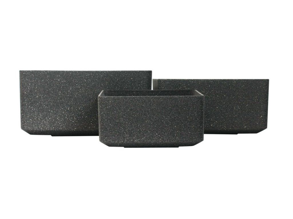 Odolný kvetináč G21 Industrial Square so vzhľadom betónu