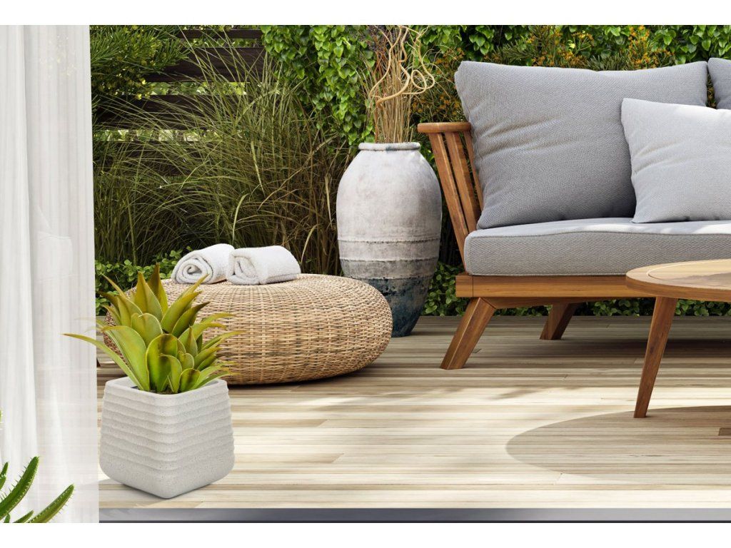 Kvetináč G21 Sand Cube vydrží mrazy aj silný letný vietor