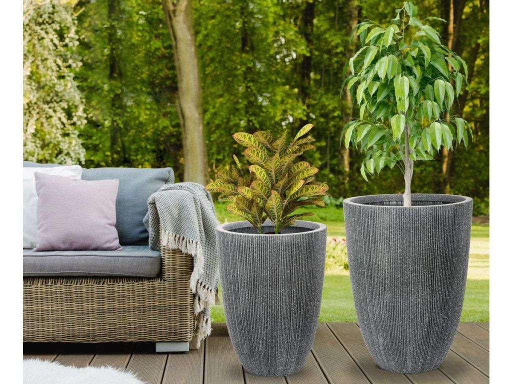 Mrazuvzdorný kvetináč G21 Lava Cone s hrúbkou steny 0,5 cm