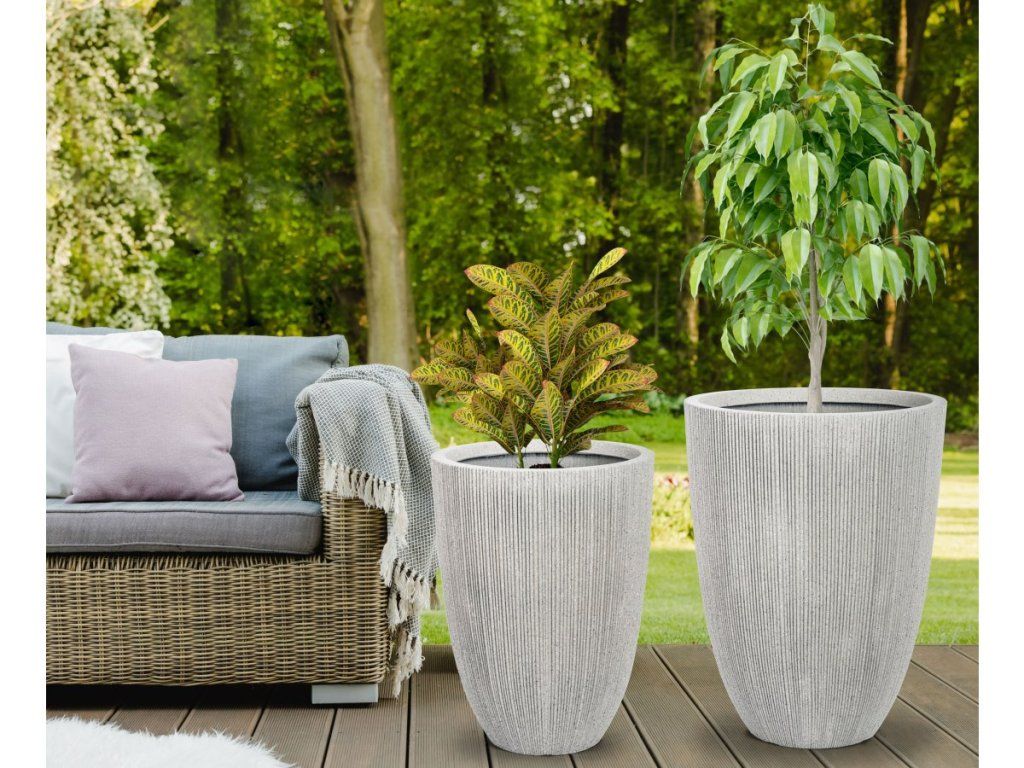 Kvetináč G21 Sand Cone pre celoročné skrášlenie terasy aj interiéru