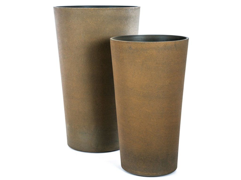 Kvetináč G21 Terra Slim v hnedej farbe pre moderný exteriér