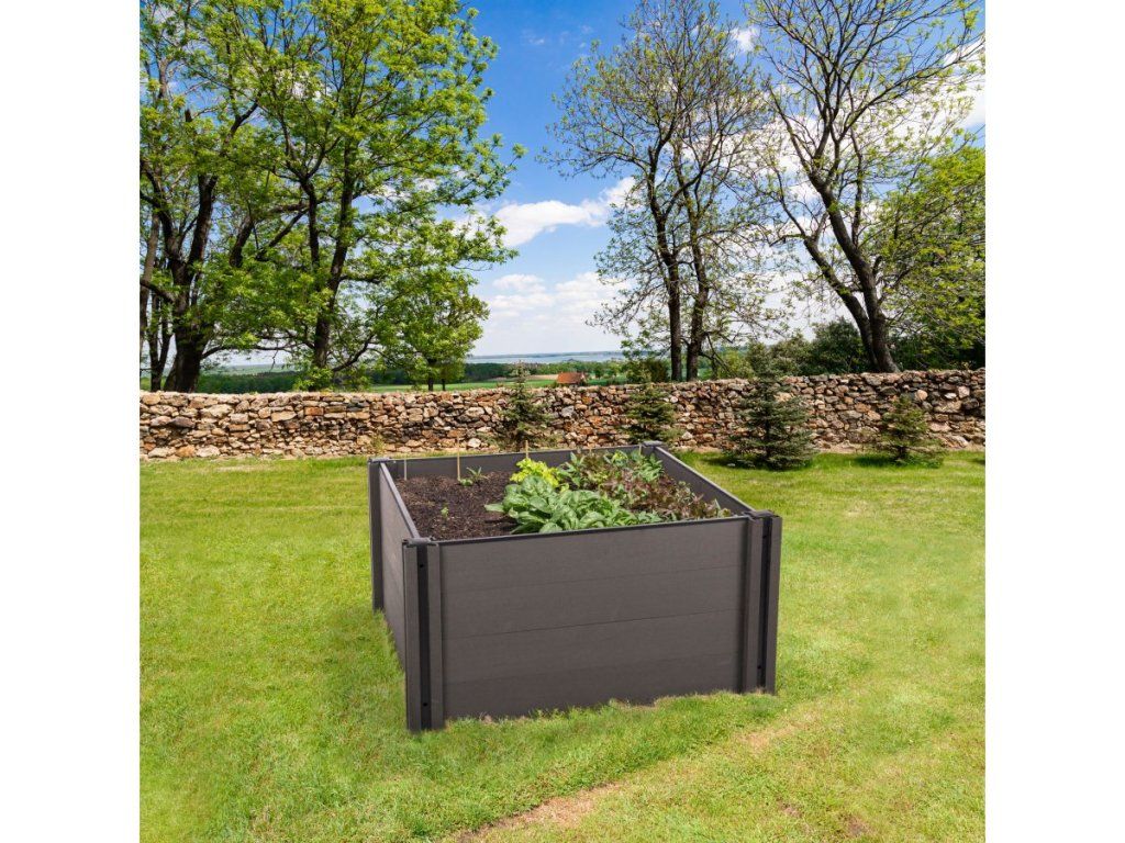 Bezúdržbový vyvýšený záhon G21 Crop z odolného WPC materiálu