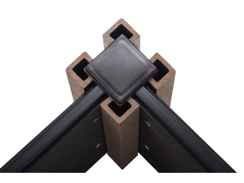 Vyvýšený záhon G21 Crop 106 x 106 x 27 cm, WPC, farba Eben, 0,9 m2