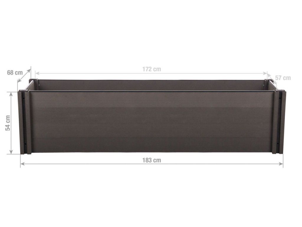Vyvýšený záhon G21 Crop 183 x 68 x 54 cm, WPC, Eben