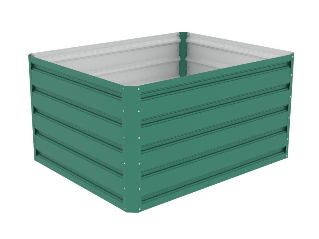 Plechový vyvýšený záhon G21 Daisy 100 x 80 x 52 cm v zelenej farbe