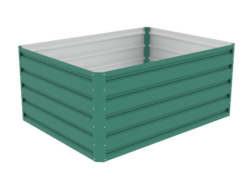 Plechový vyvýšený záhon G21 Daisy 120 x 90 x 52 cm v zelenej farbe