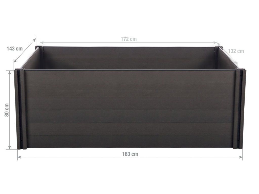 Bezúdržbový vyvýšený záhon G21 Crop z odolného WPC materiálu