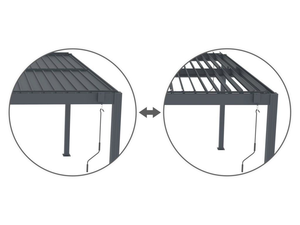 Odolná bioklimatická pergola G21 Trenton 4x4 m s 10-ročnou zárukou