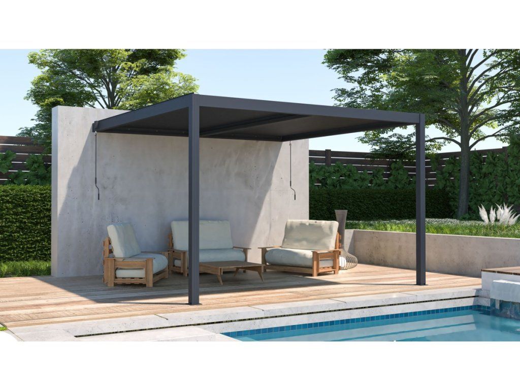 Bioklimatická pergola G21 Trenton 4x4 m s otočnými lamelami