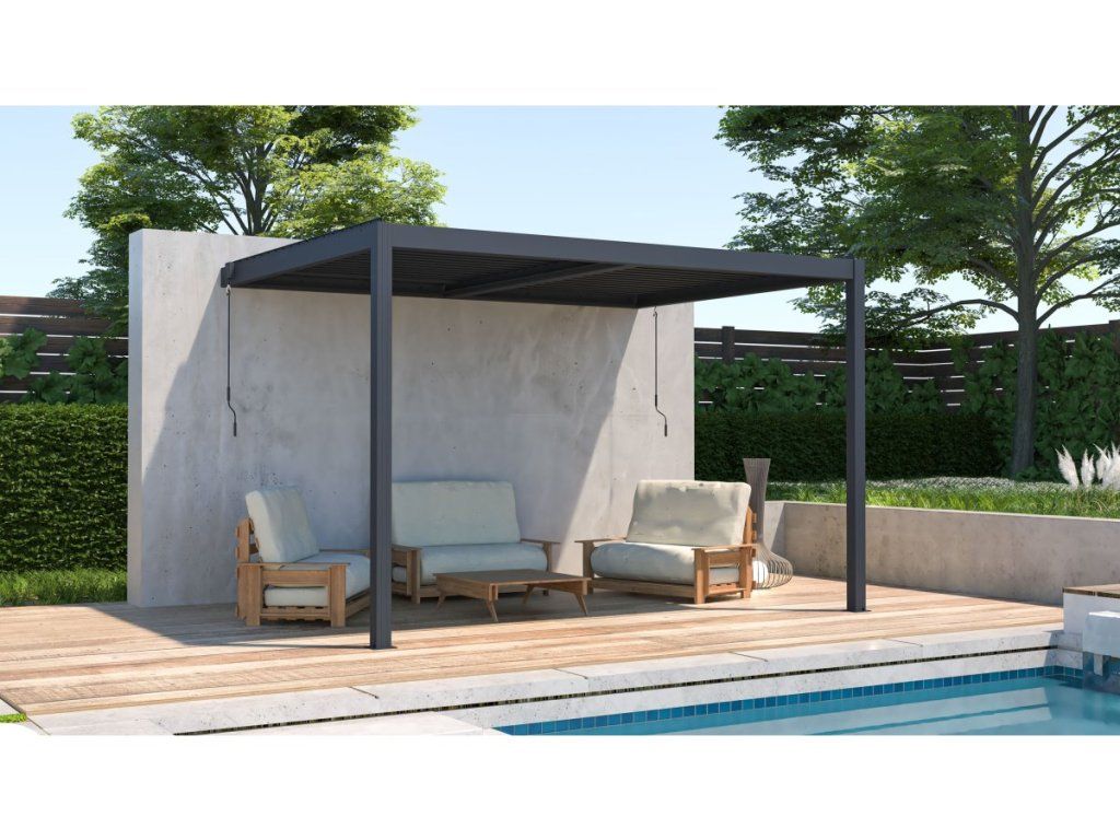 Bioklimatická pergola G21 Trenton Premium s hliníkovými lamelami
