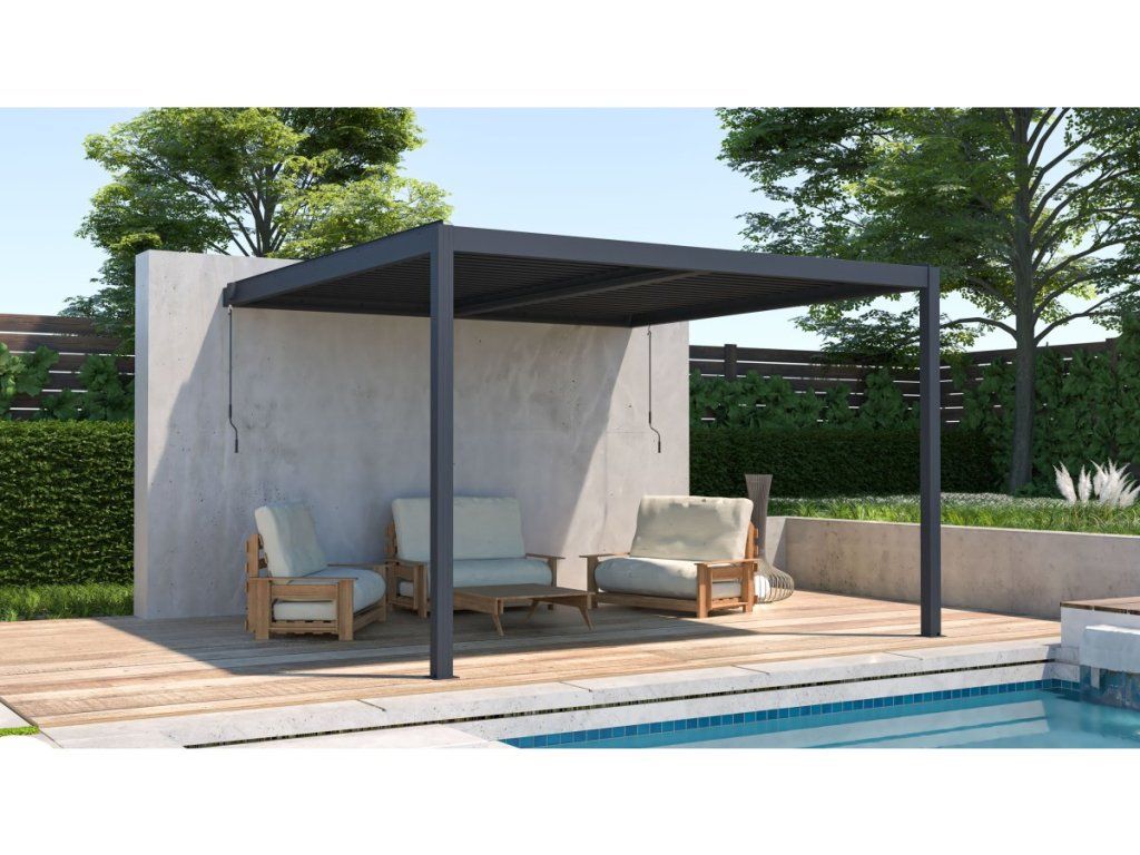 Bioklimatická pergola G21 Trenton Premium s hliníkovými lamelami