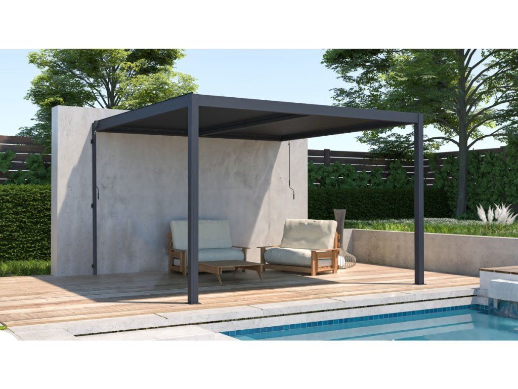 Montážny profil k stene pre pergoly G21 Trenton v antracitovej farbe