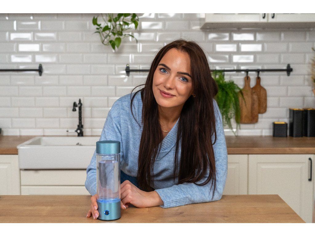 Generátor vodíkovej vody G21 Hydrovia 325, 2 500 ppb, ORP -700 mV, 325 ml, borosilikátové sklo, čierny