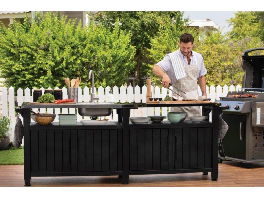 Keter Unity Chef 415 l – kompletný vonkajší gastro ostrov s drezom
