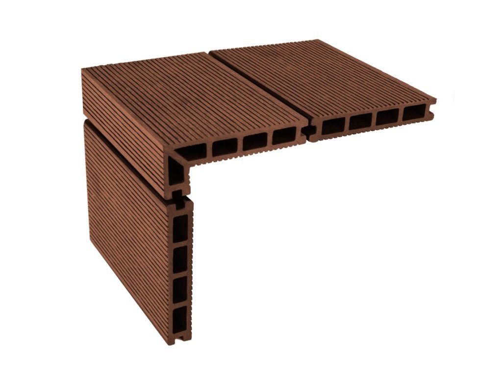 Zakončovacia terasová doska G21 čerešňa WPC 2,5 x 14 x 400 cm