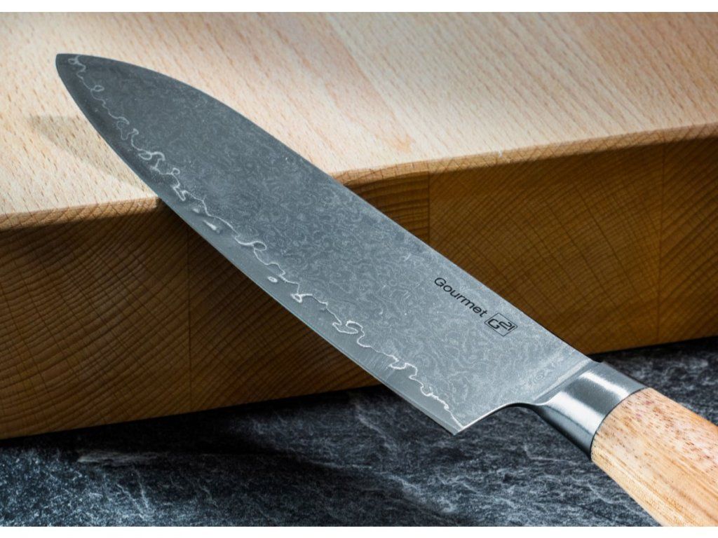 Kuchynský nôž Santoku G21 Gourmet Damascus 17 cm pre precízne krájanie