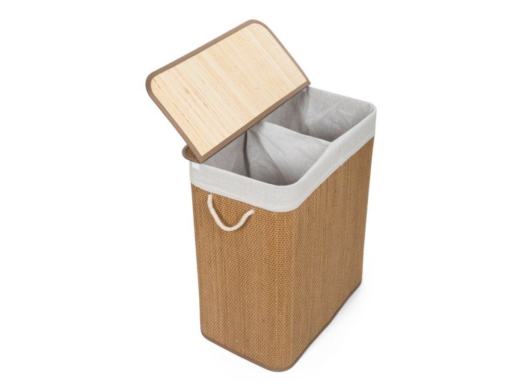 Kôš na bielizeň G21 105 l v prírodnom bambusovom dizajne
