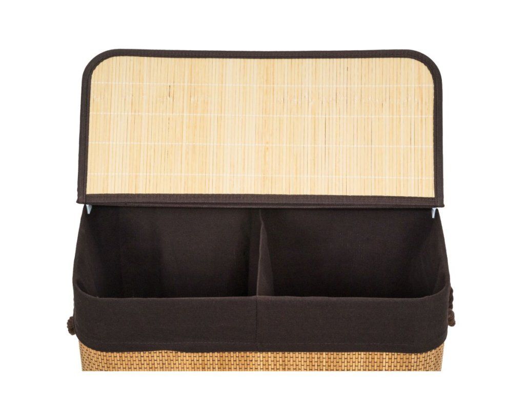 Bambusový kôš na bielizeň 105 l G21 s hnedou vložkou