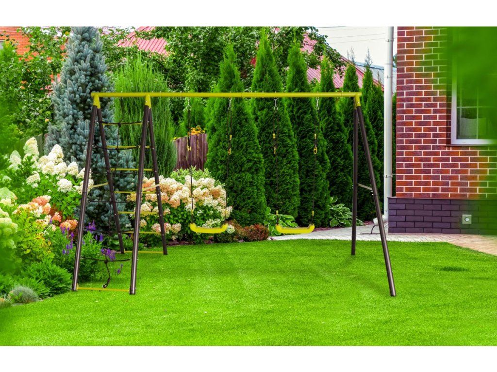 Detská záhradná hojdačka G21 Tacoma 1 s rebríkom a lezeckou sieťou