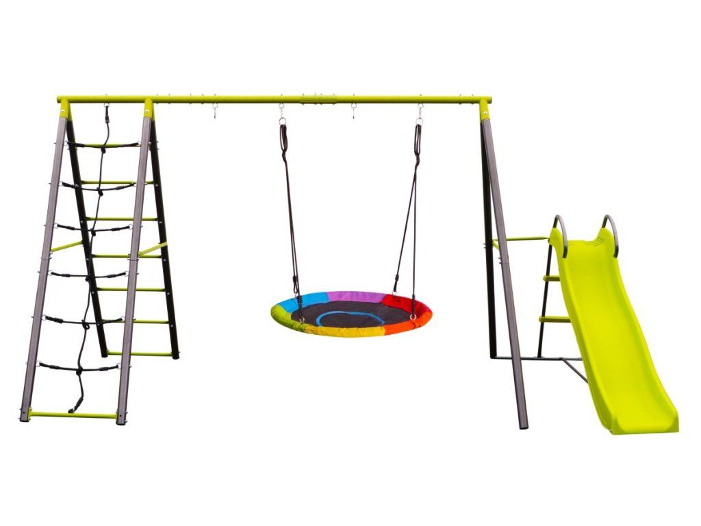 Záhradná hojdačka G21 Tacoma 3 so šmykľavkou na každú záhradu