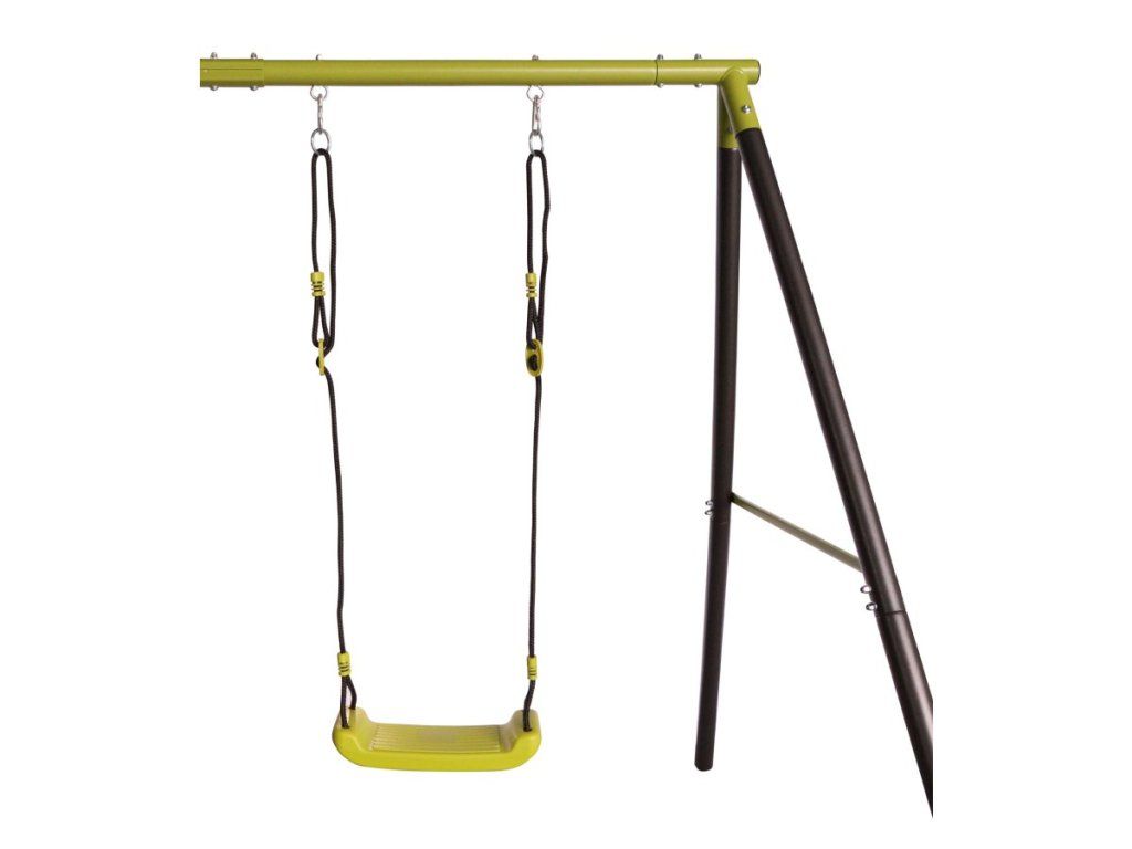 Detská hojdačka G21 plastový sedák zelený – bezpečná zábava pre deti