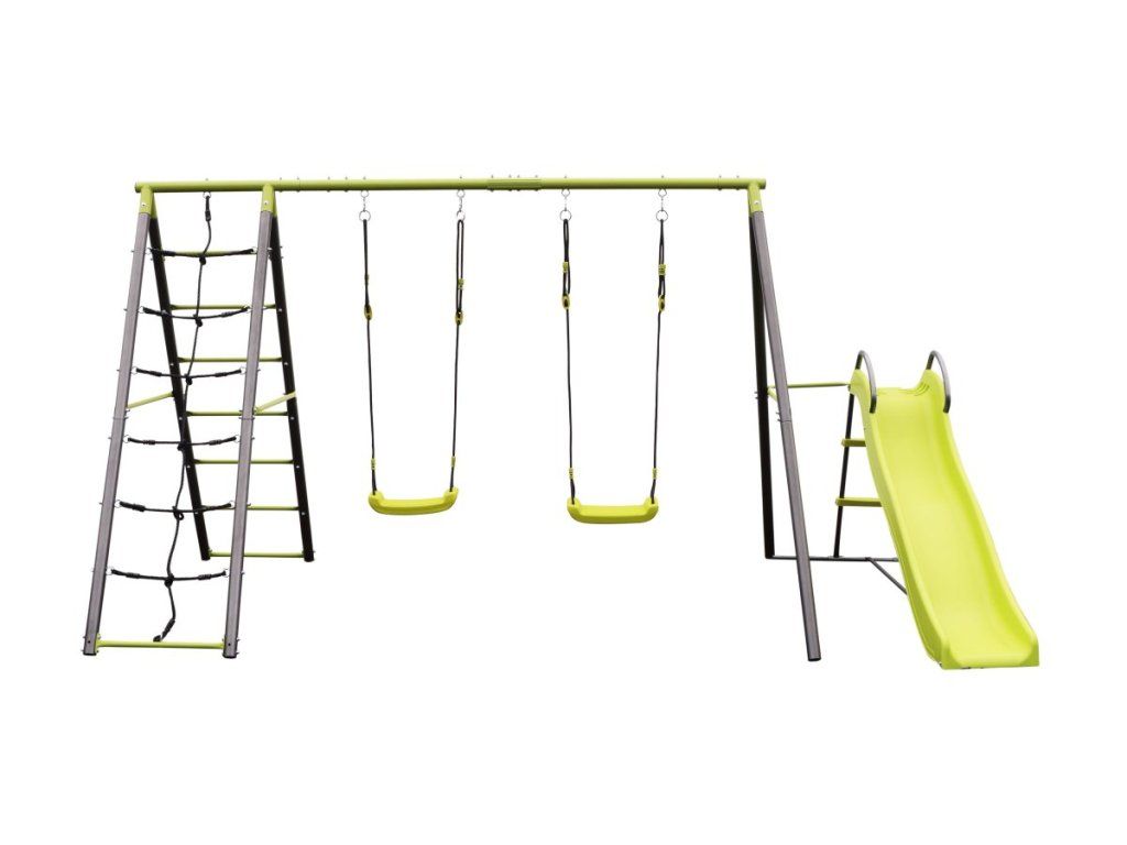 Šmykľavka G21 k záhradnej hojdačke zelená s oceľovou konštrukciou