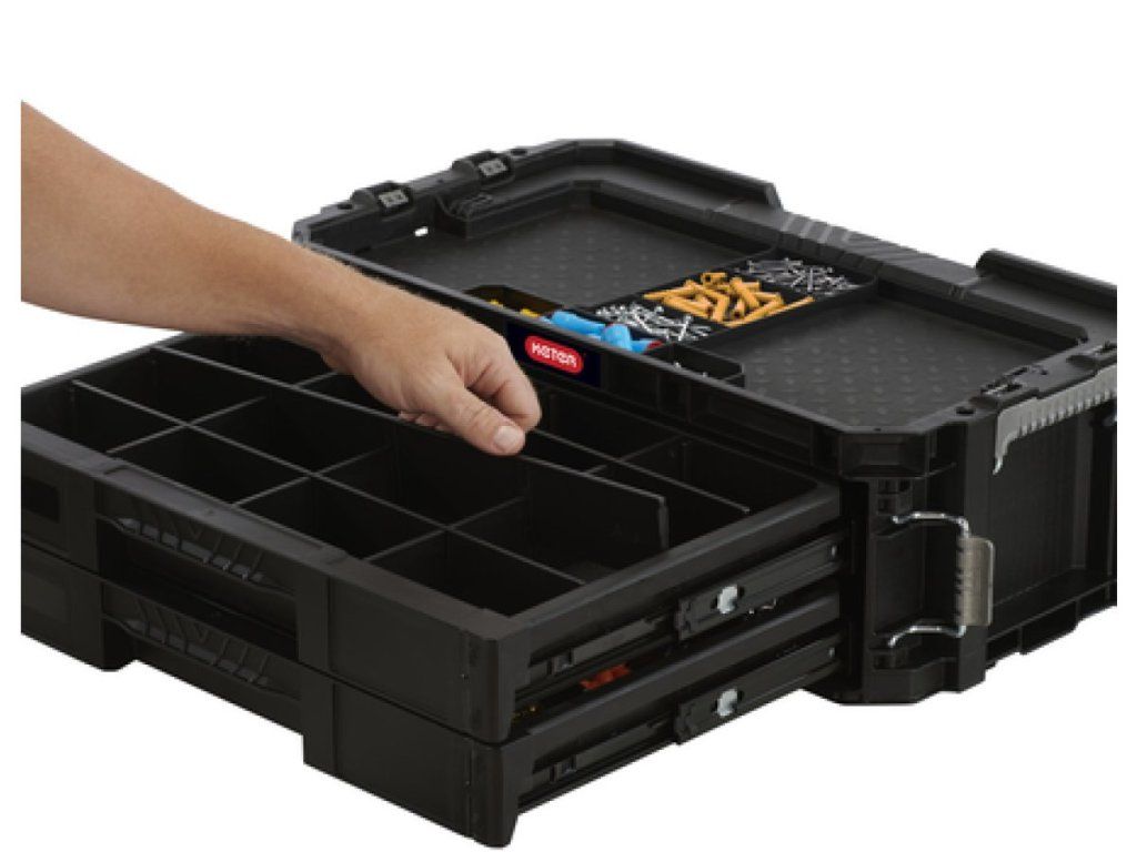 Box Keter Connect 2 zásuvky pre dokonalý poriadok v dielni
