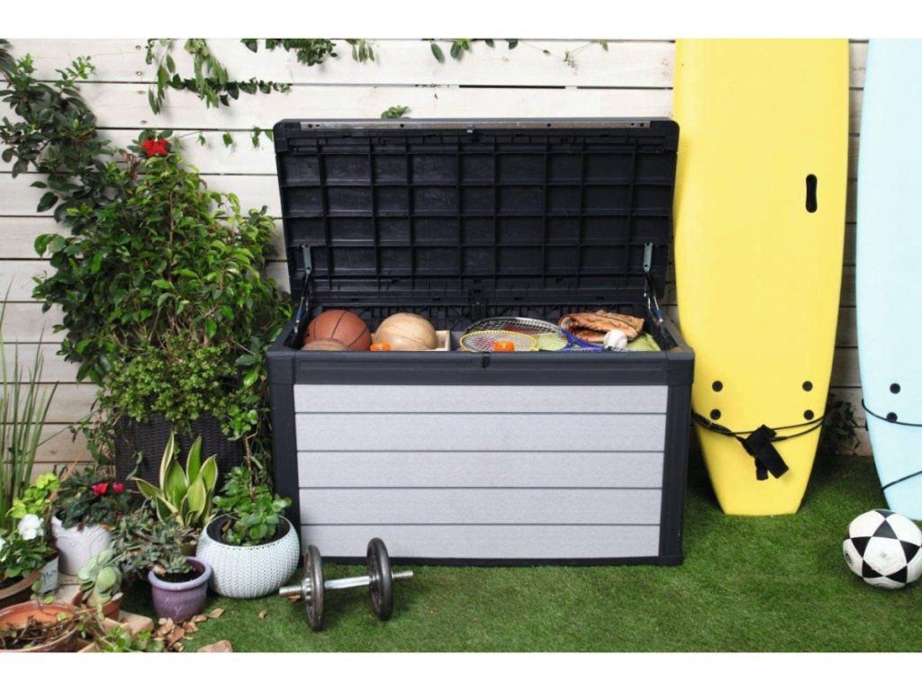 Záhradný úložný box Keter Denali DuoTech 380L šedo-hnedý