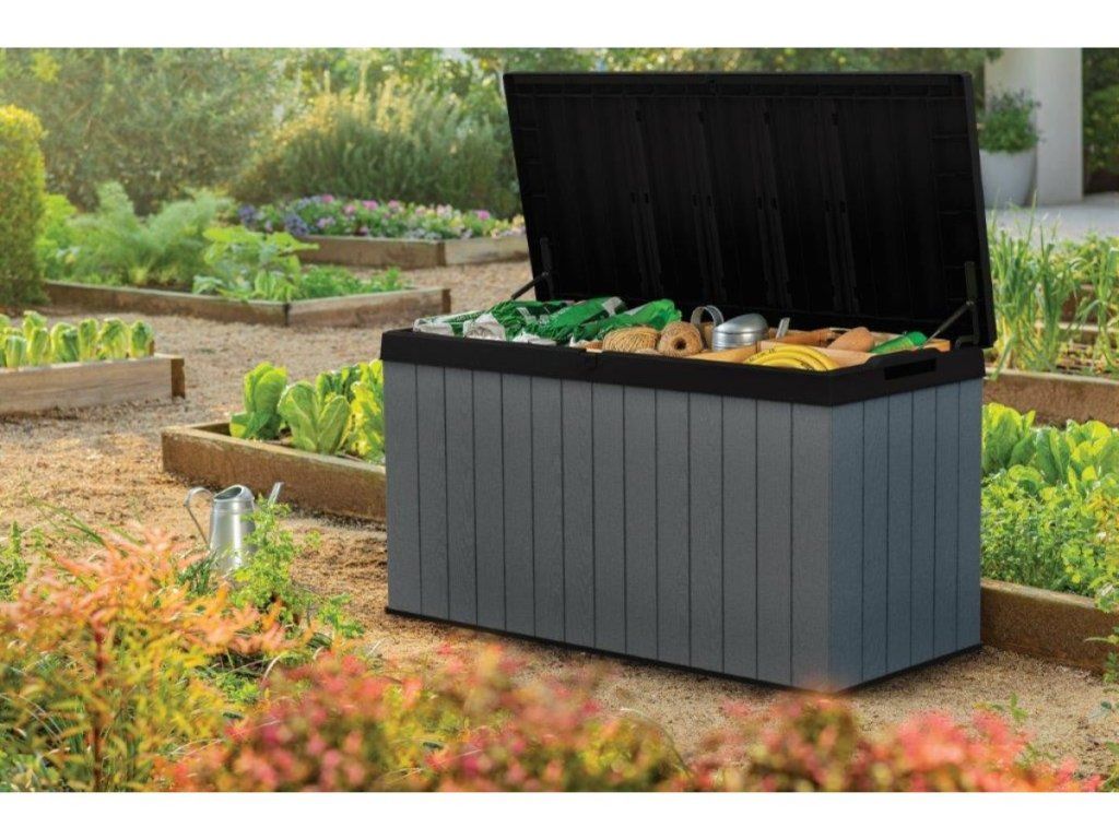 Záhradný box Keter Darwin 570 L v šedej farbe