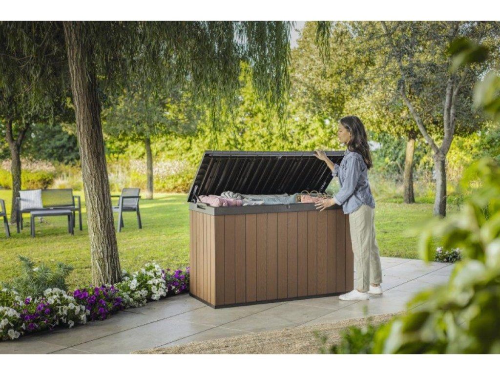 Vodoodolný záhradný úložný box KETER Darwin 662 L hnedý