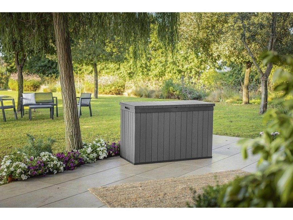 Vodoodolný záhradný úložný box KETER Darwin 662 L šedý
