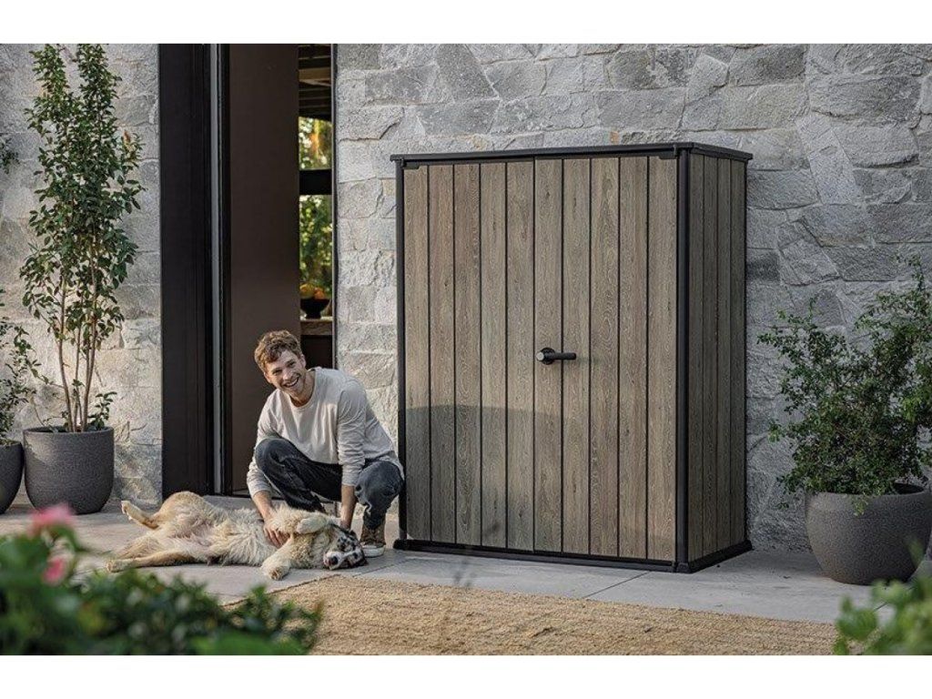 Vysoký záhradný box Keter Signature s objemom 1400 l