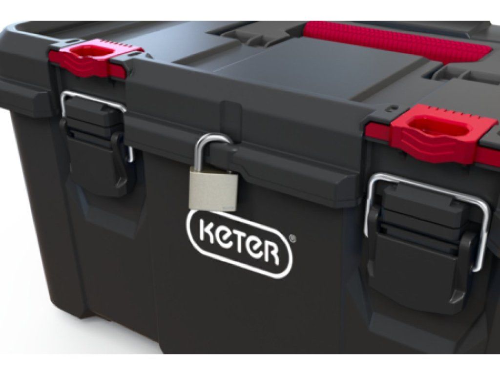 Odolný box na náradie Keter Stack’N’Roll Tool Box s modulárnym systémom