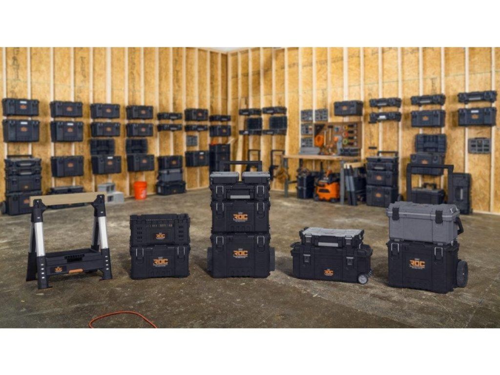 Keter ROC Pro Gear Lumber Jack Sawhorse: Nastaviteľná koza na nerovný terén