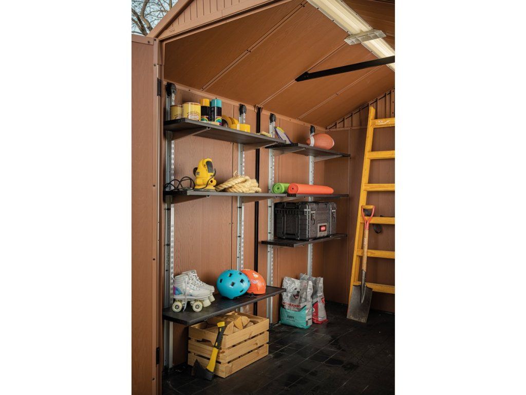 Regál Keter Shelving Kit 100 pre poriadok v záhradnom domčeku
