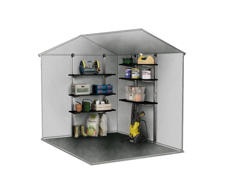 Nástenný regál Keter Shelving Kit 100 z pozinkovanej ocele