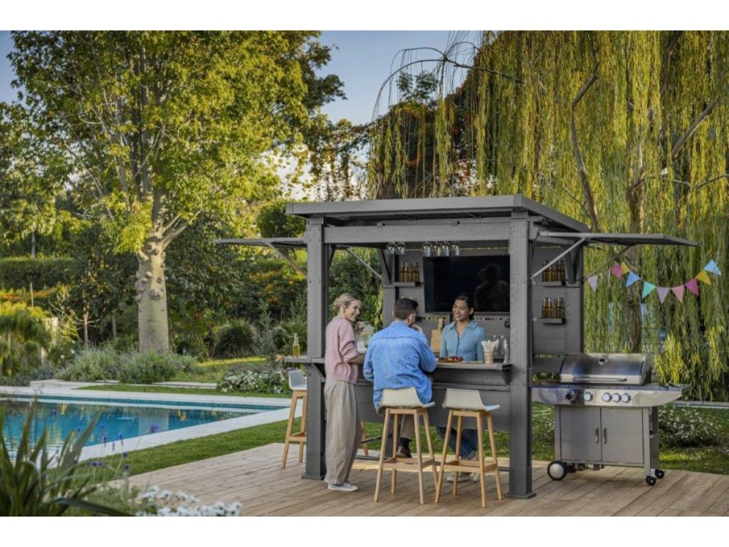 Záhradný altán Keter BAR-B-Q Gazebo: Prístrešok na gril a bar v jednom