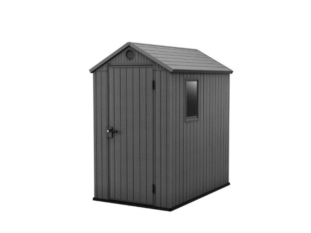 Kompozitný záhradný domček Keter Darwin 4 x 6 v sivej farbe