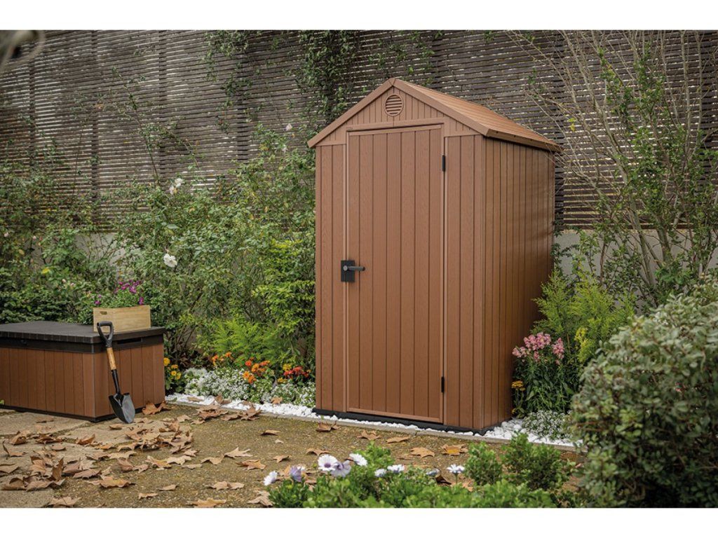 Bezúdržbový záhradný domček Keter Darwin 4 x 4 z odolného materiálu Evotech