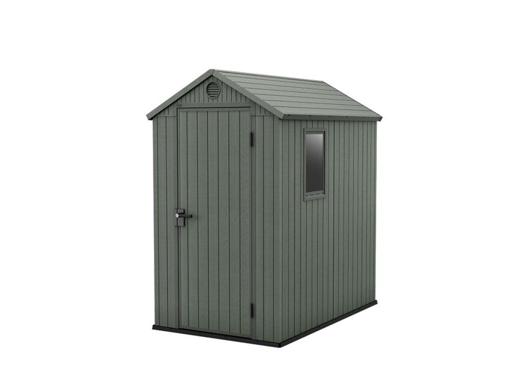 Kompozitný záhradný domček Keter Darwin 4 x 6 v zelenej farbe