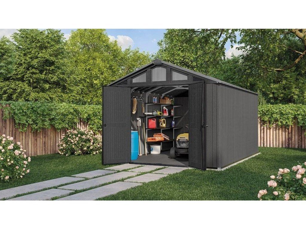 Pevný záhradný domček Keter Stronghold 10 x 15 s nosnosťou strechy 150 kg/m²