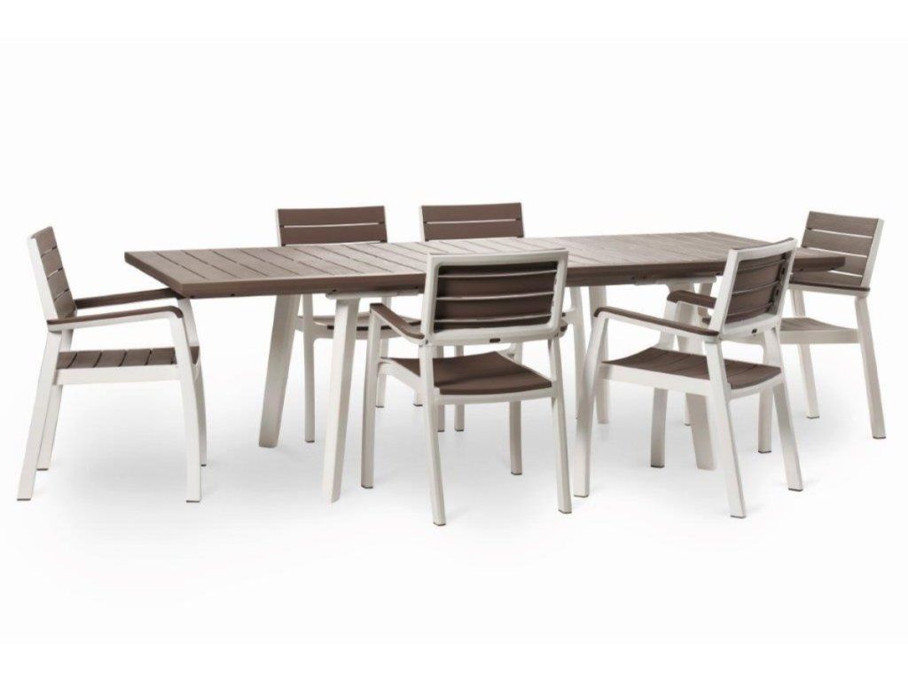 Keter Harmony: Rozkladací záhradný stôl s imitáciou dreva