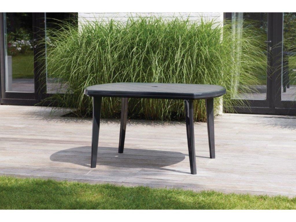 Záhradný stôl Keter Elise plastový grafitový pre rodinné obedy
