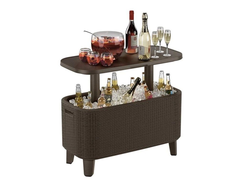 Záhradný stôl Keter Bevy Bar Cool hnedý ratan