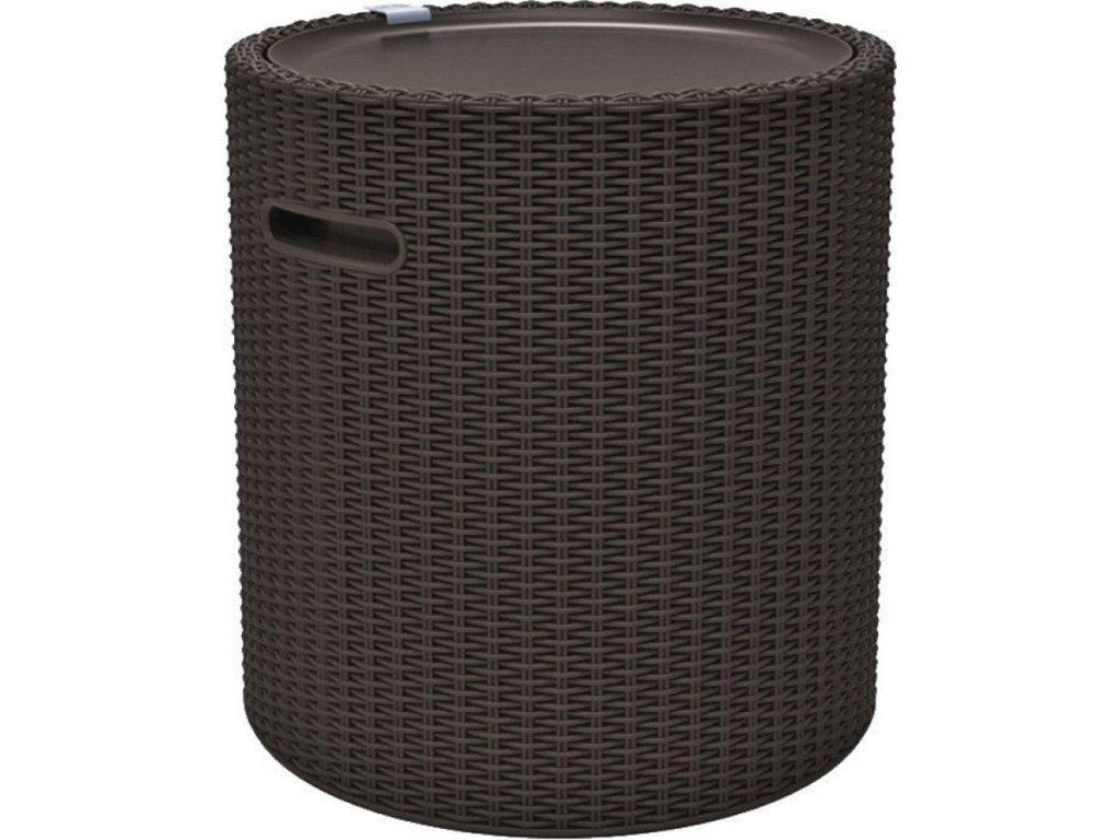 Multifunkčný záhradný stôl Keter Cool Stool v hnedej farbe