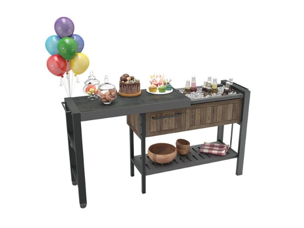 Záhradný stôl Keter Hosting Party Station s chladiacim boxom