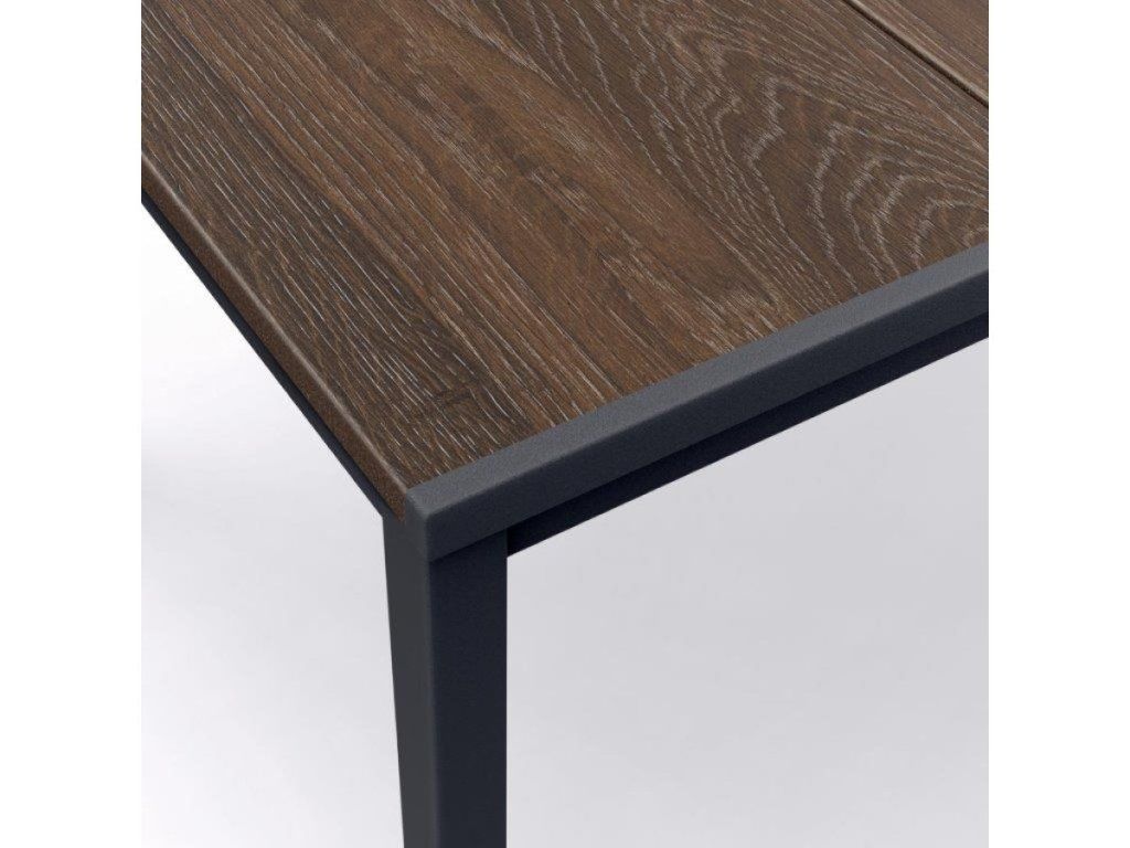 Záhradný stôl Keter Porto 160 walnut black steel pre 6 osôb