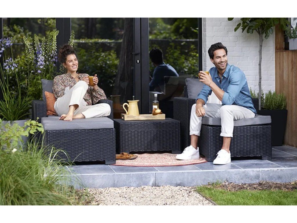 Pohodlné záhradné kreslo Keter California s extra širokými podrúčkami