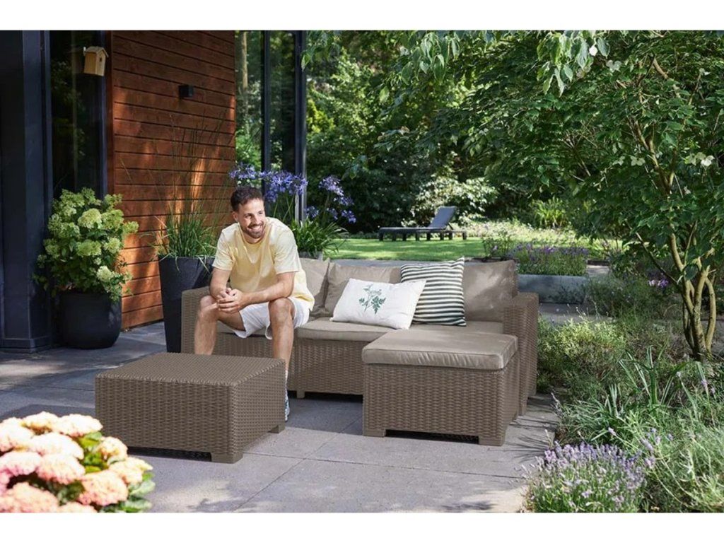 Pohodlné záhradné kreslo Keter California s extra širokými podrúčkami